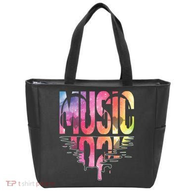 Retro Music Sunset Tote Bag