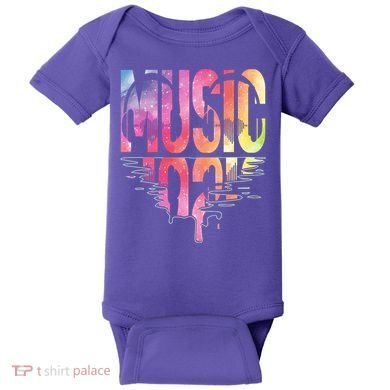 Retro Music Sunset Baby Bodysuit
