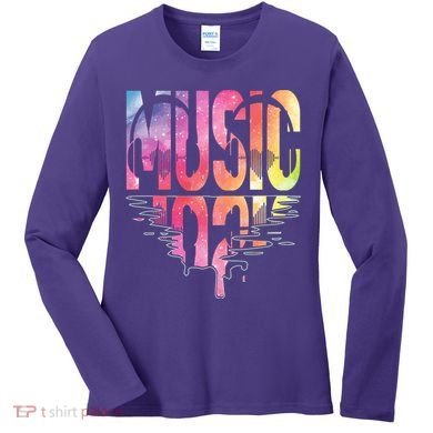 Retro Music Sunset Women's Long Sleeve Shirt