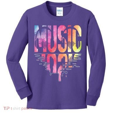 Retro Music Sunset Kids Long Sleeve Shirt