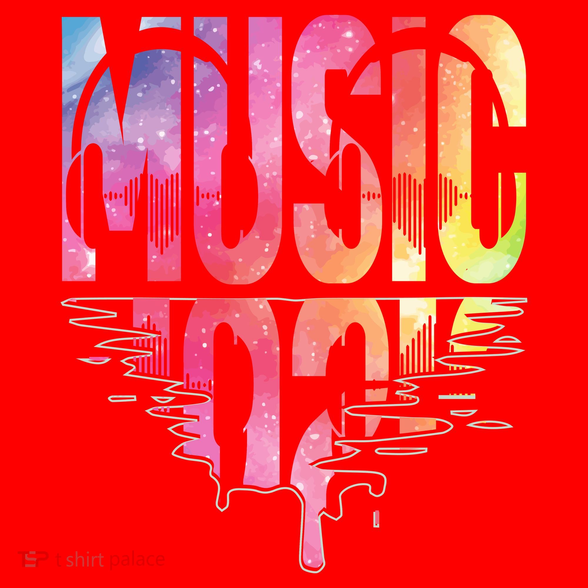 Retro Music Sunset Santa Hat
