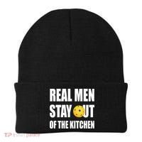 Real Men Say Out Of The Kitchen Pickleball Funny Beanie thumb 0
