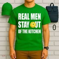 Real Men Say Out Of The Kitchen Pickleball Funny T-Shirt thumb 6