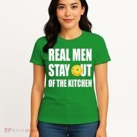 Real Men Say Out Of The Kitchen Pickleball Funny Women's T-Shirt thumb 4