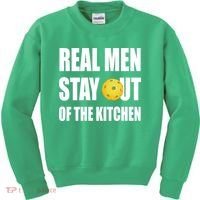 Real Men Say Out Of The Kitchen Pickleball Funny Kids Sweatshirt thumb 0
