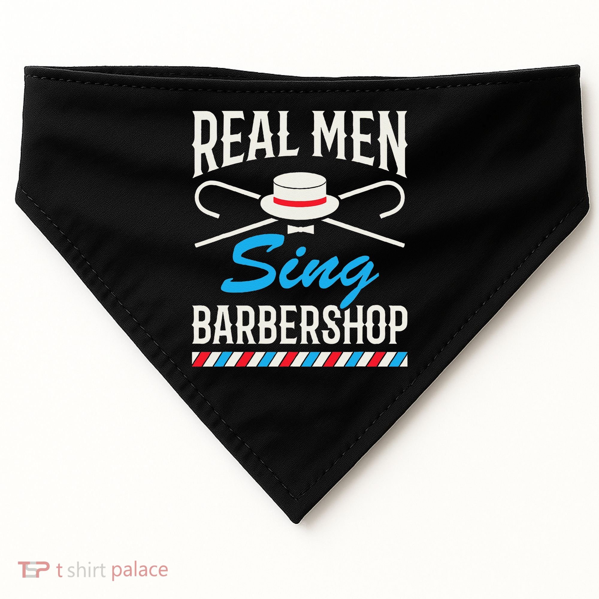 Real Men Sing Barbershop Cool Quartet Harmony Singing Singer USA-Made Doggie Bandana