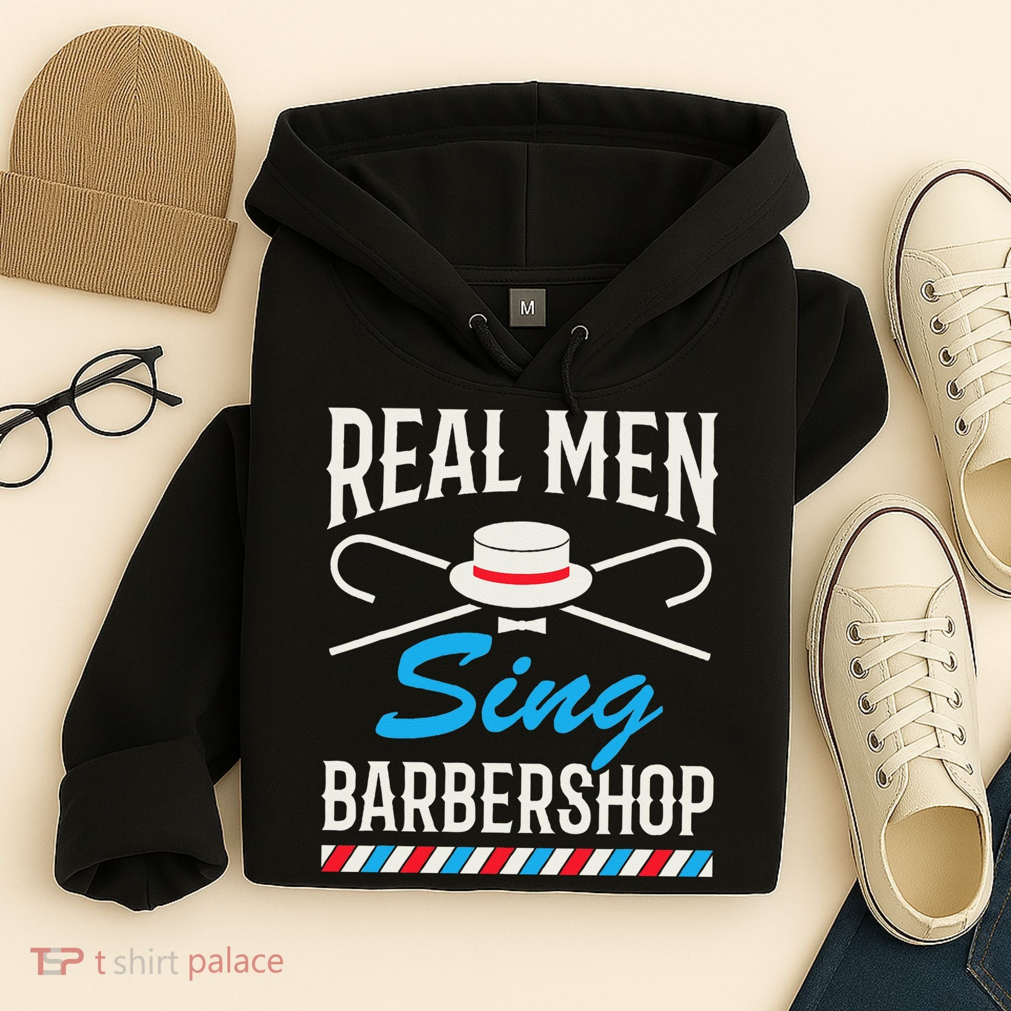 Real Men Sing Barbershop Cool Quartet Harmony Singing Singer Hoodie