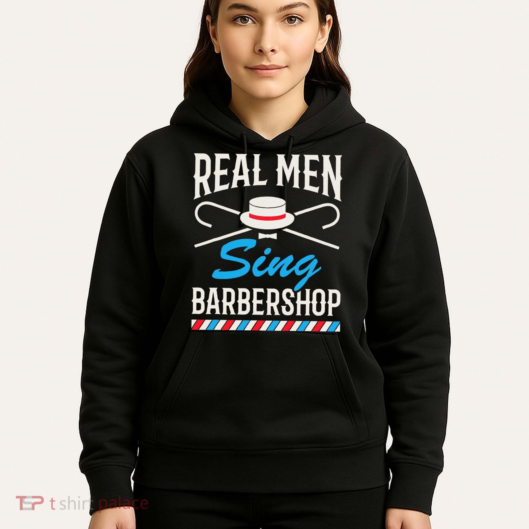 Real Men Sing Barbershop Cool Quartet Harmony Singing Singer Hoodie