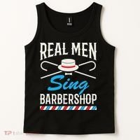Real Men Sing Barbershop Cool Quartet Harmony Singing Singer Tank Top thumb 2