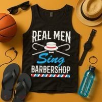 Real Men Sing Barbershop Cool Quartet Harmony Singing Singer Tank Top thumb 4