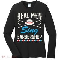 Real Men Sing Barbershop Cool Quartet Harmony Singing Singer Women's Long Sleeve Shirt thumb 0