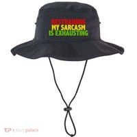Restraining My Sarcasm Is Exhausting Bucket Hat thumb 0