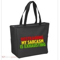 Restraining My Sarcasm Is Exhausting Tote Bag thumb 2