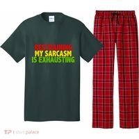 Restraining My Sarcasm Is Exhausting Pajama Set thumb 0