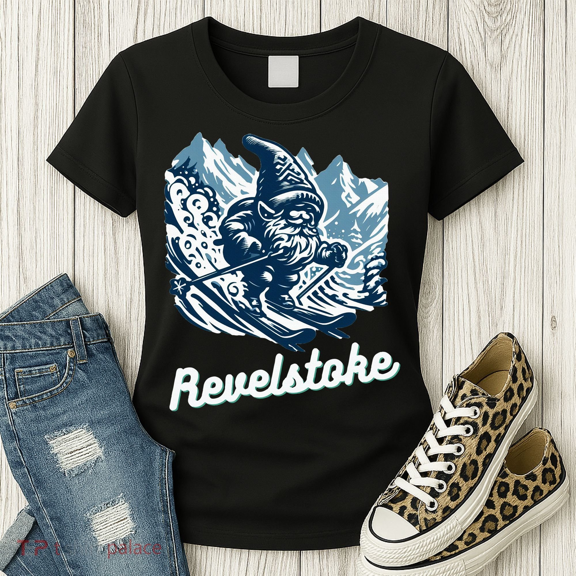 Revelstoke Mountain Ski Resort Gnome Adventure Hike Camp Women's T-Shirt