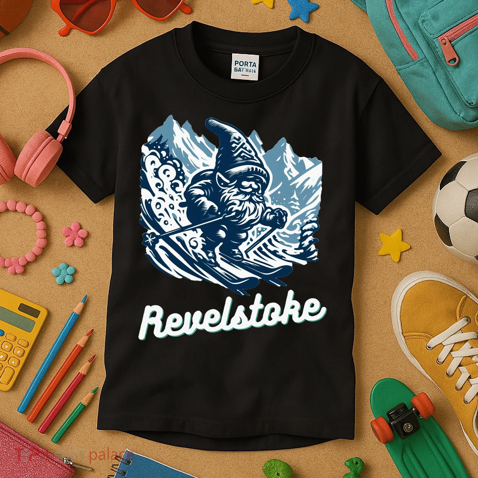 Revelstoke Mountain Ski Resort Gnome Adventure Hike Camp Kids T-Shirt
