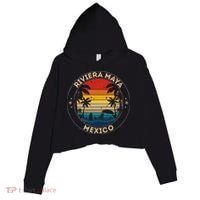 Riviera Maya Souvenir Mexico Reminder Crop Fleece Hoodie thumb 0