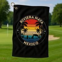 Riviera Maya Souvenir Mexico Reminder Golf Towel thumb 1