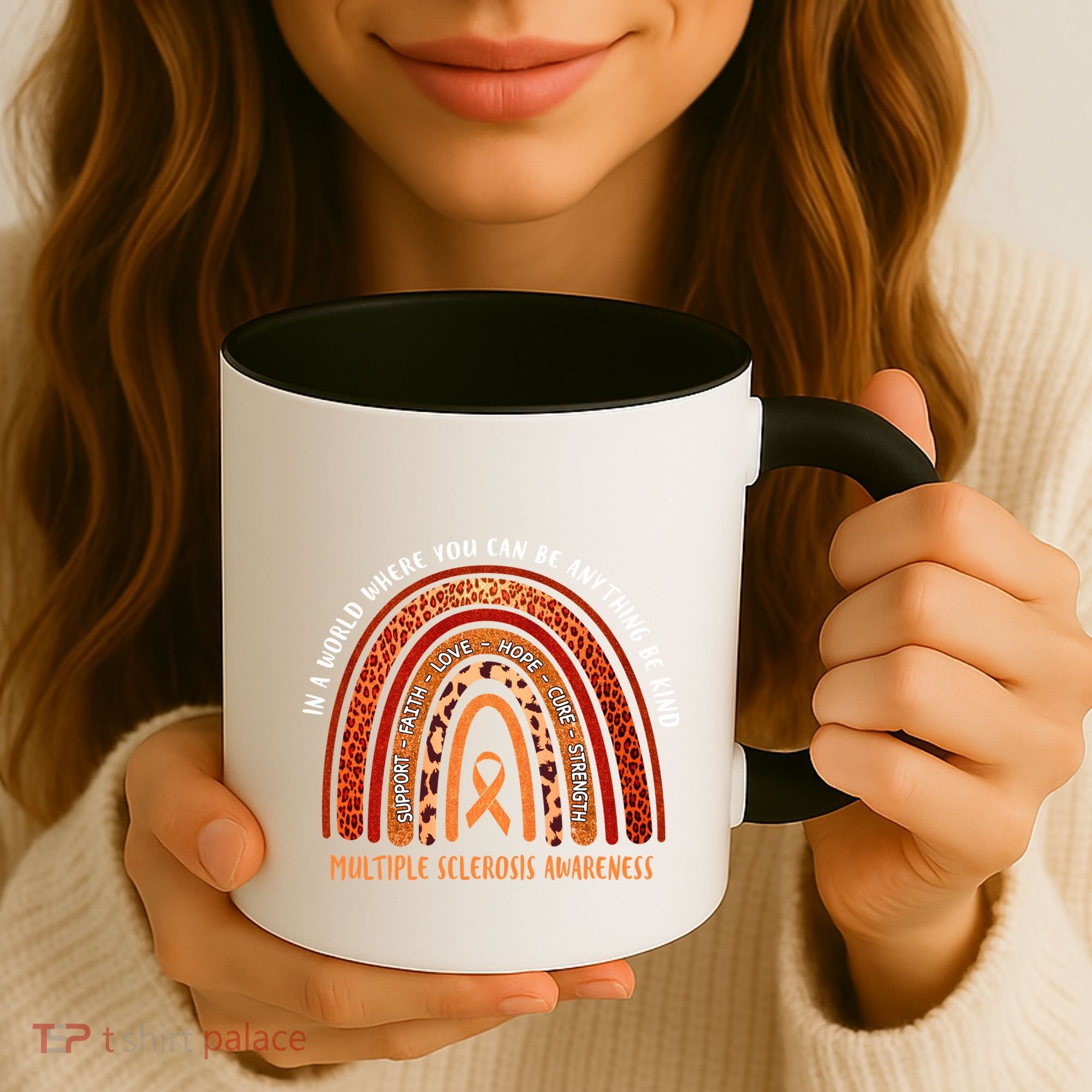 Rainbow Multiple Sclerosis Where You Can Be Anything Be Kind Funny Gift Coffee Mug