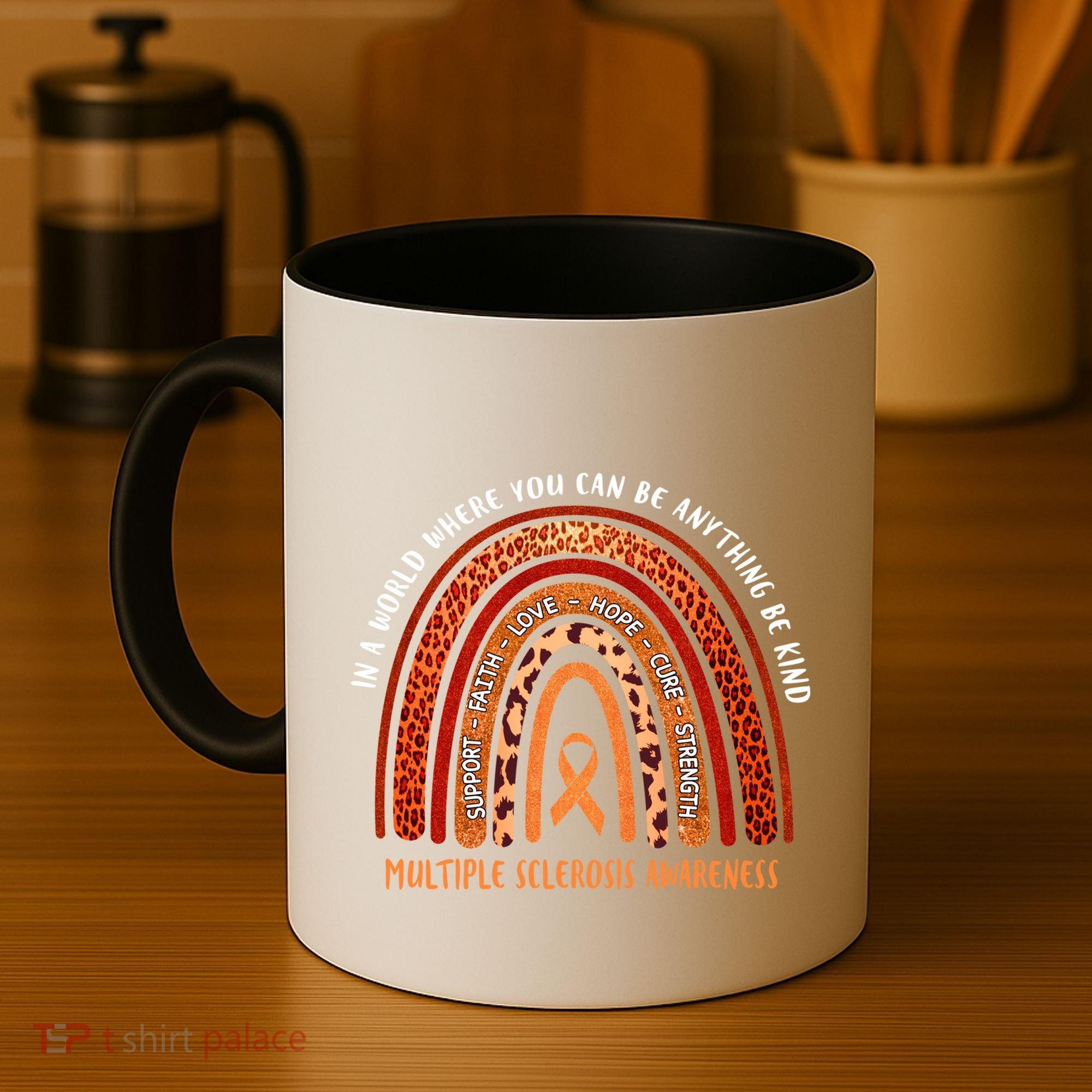 Rainbow Multiple Sclerosis Where You Can Be Anything Be Kind Funny Gift Coffee Mug