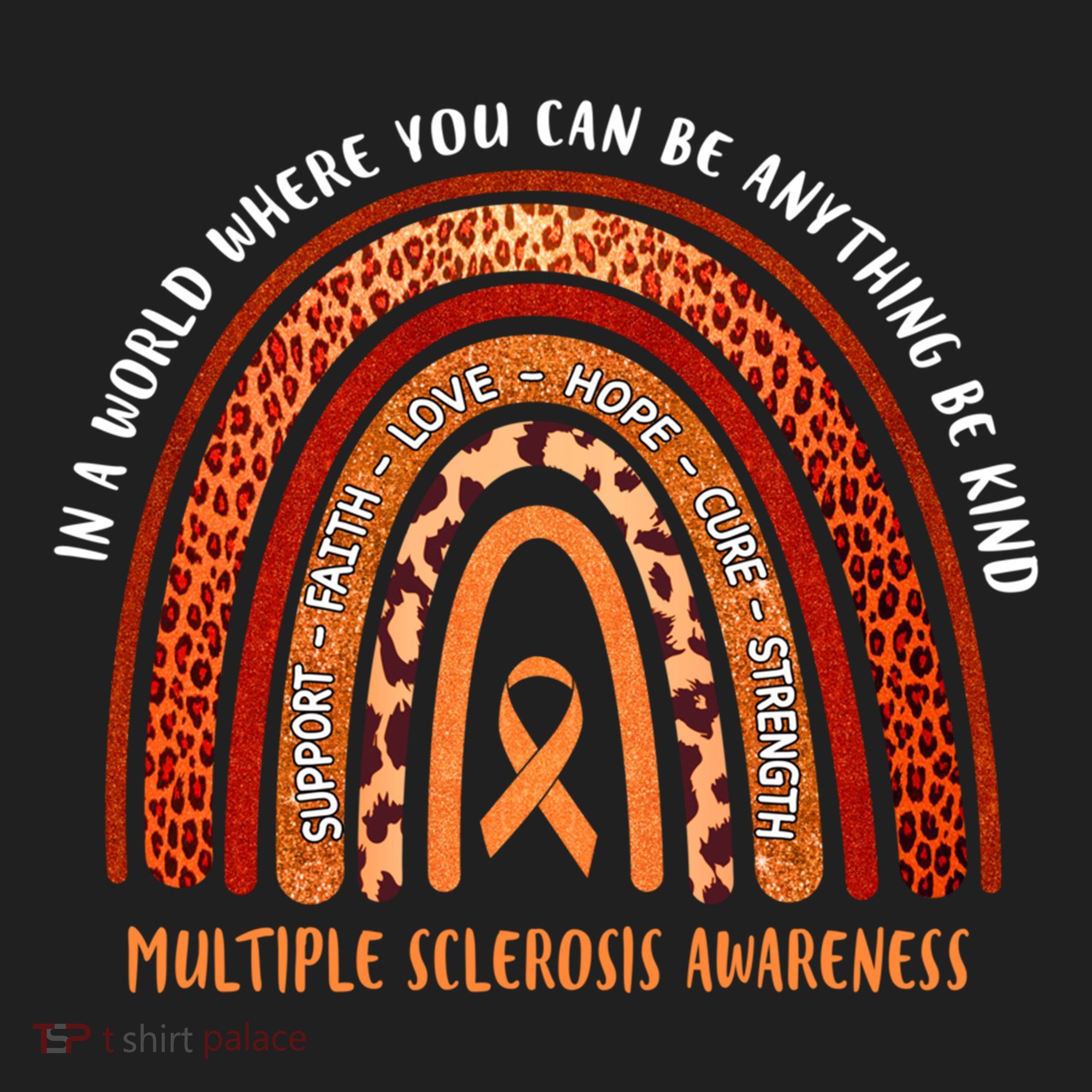 Rainbow Multiple Sclerosis Where You Can Be Anything Be Kind Funny Gift Beanie