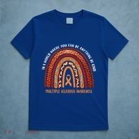Rainbow Multiple Sclerosis Where You Can Be Anything Be Kind Funny Gift T-Shirt thumb 5