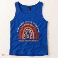 Rainbow Multiple Sclerosis Where You Can Be Anything Be Kind Funny Gift Tank Top thumb 2