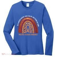 Rainbow Multiple Sclerosis Where You Can Be Anything Be Kind Funny Gift Women's Long Sleeve Shirt thumb 0