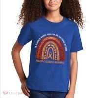Rainbow Multiple Sclerosis Where You Can Be Anything Be Kind Funny Gift Kids T-Shirt thumb 2