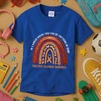Rainbow Multiple Sclerosis Where You Can Be Anything Be Kind Funny Gift Kids T-Shirt thumb 3
