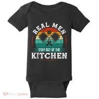 Real M.E.N Stay Out Of The Kitchen Pickleball Baby Bodysuit thumb 0