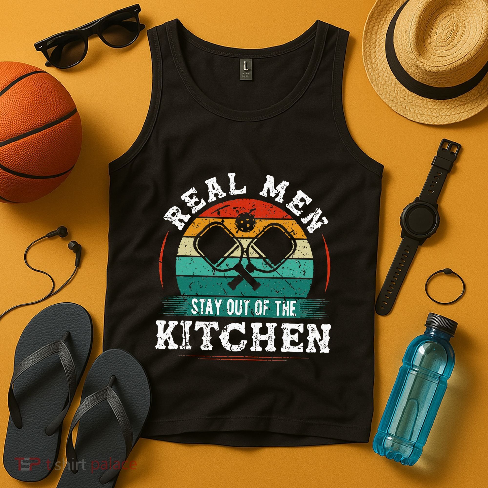 Real M.E.N Stay Out Of The Kitchen Pickleball Tank Top