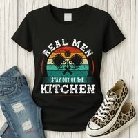 Real M.E.N Stay Out Of The Kitchen Pickleball Women's T-Shirt thumb 3