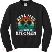 Real M.E.N Stay Out Of The Kitchen Pickleball Kids Sweatshirt thumb 0