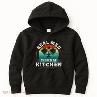 Real M.E.N Stay Out Of The Kitchen Pickleball Kids Hoodie thumb 0