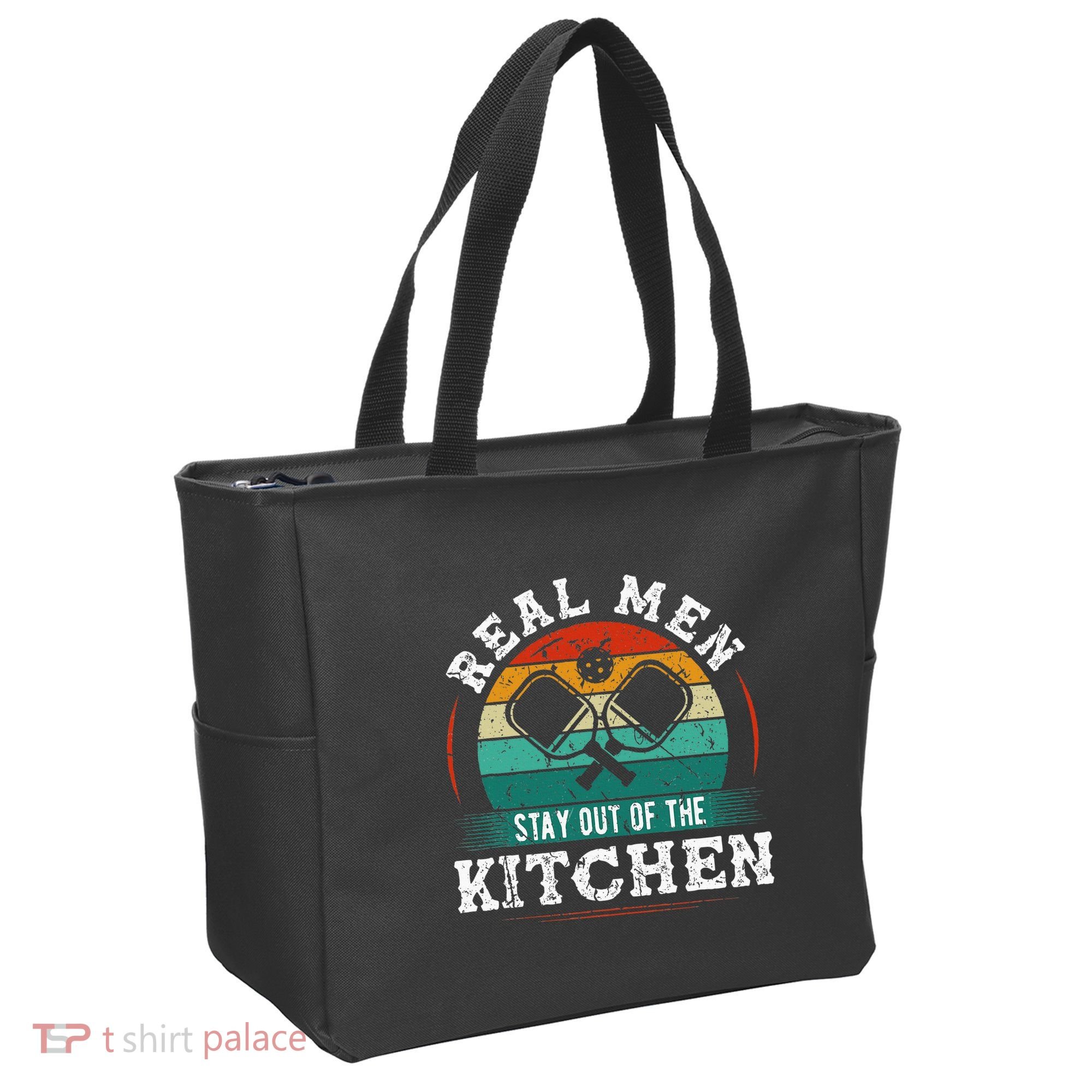 Real M.E.N Stay Out Of The Kitchen Pickleball Tote Bag