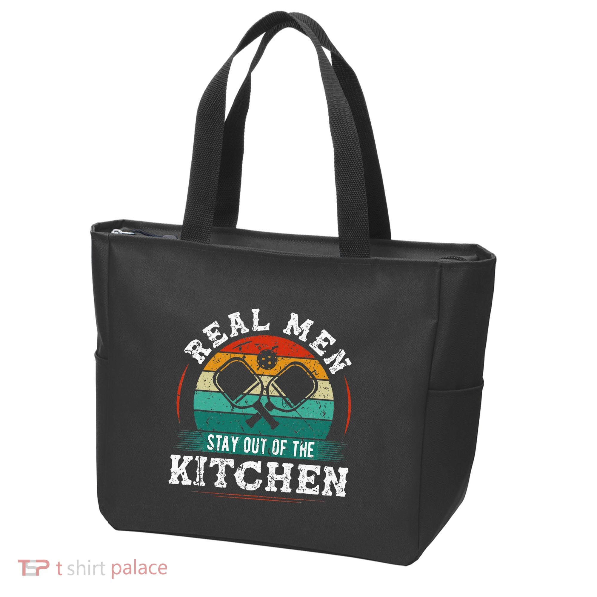 Real M.E.N Stay Out Of The Kitchen Pickleball Tote Bag