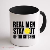 Real Men Stay Out Of The Kitchen Pickle Ball Coffee Mug thumb 1