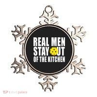 Real Men Stay Out Of The Kitchen Pickle Ball Ornament thumb 0