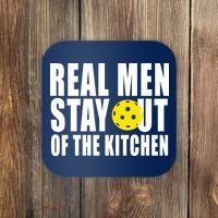 Real Men Stay Out Of The Kitchen Pickle Ball Coaster thumb 0