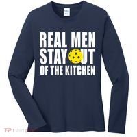 Real Men Stay Out Of The Kitchen Pickle Ball Women's Long Sleeve Shirt thumb 0