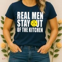 Real Men Stay Out Of The Kitchen Pickle Ball Women's T-Shirt thumb 2