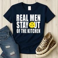 Real Men Stay Out Of The Kitchen Pickle Ball Women's T-Shirt thumb 3