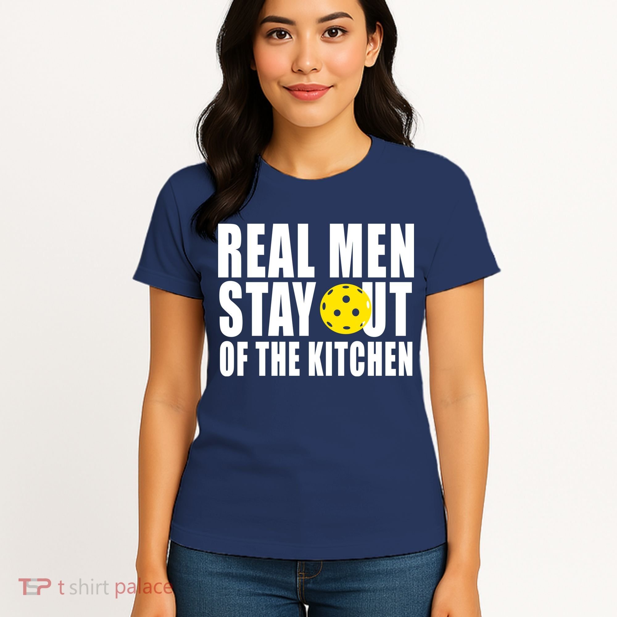 Real Men Stay Out Of The Kitchen Pickle Ball Women's T-Shirt