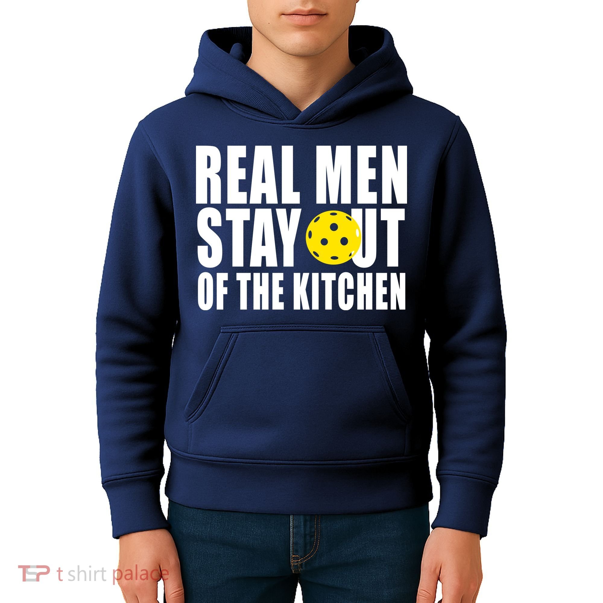Real Men Stay Out Of The Kitchen Pickle Ball Kids Hoodie