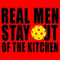 Real Men Stay Out Of The Kitchen Pickle Ball Santa Hat thumb 1