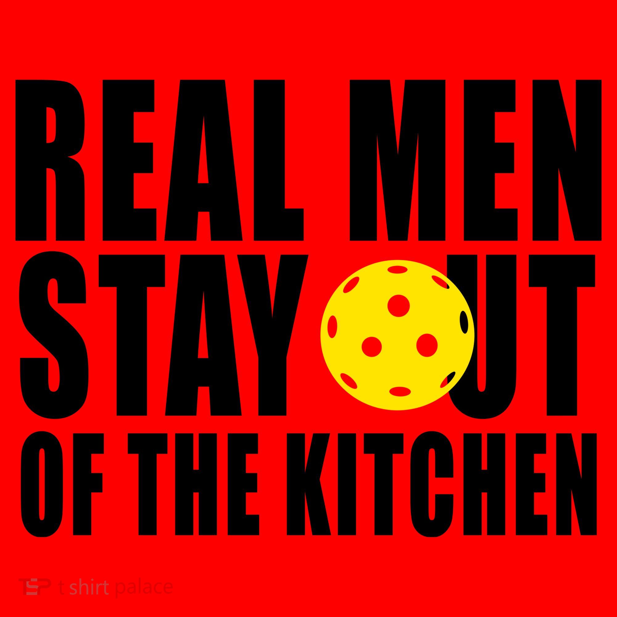 Real Men Stay Out Of The Kitchen Pickle Ball Santa Hat