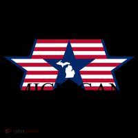 Retro Michigan Star Map Coffee Mug thumb 5