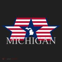 Retro Michigan Star Map Tumbler thumb 3