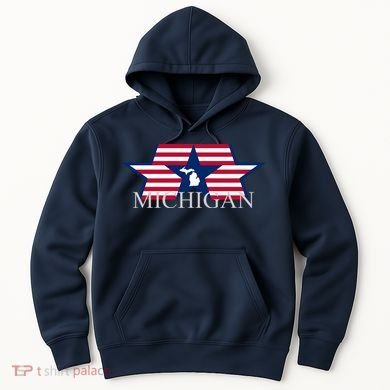 Retro Michigan Star Map Hoodie